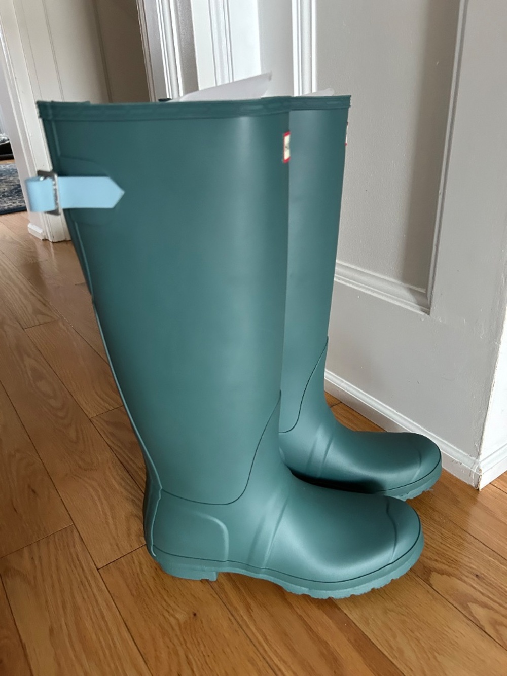 NEW Hunter Original Tall Waterproof Rain Boots - Women’s Size 9 - Teal / Ocean G - Picture 2 of 6